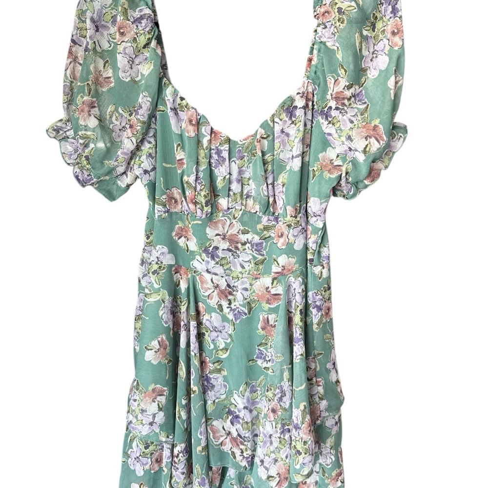 Floral Puff Sleeve Romper